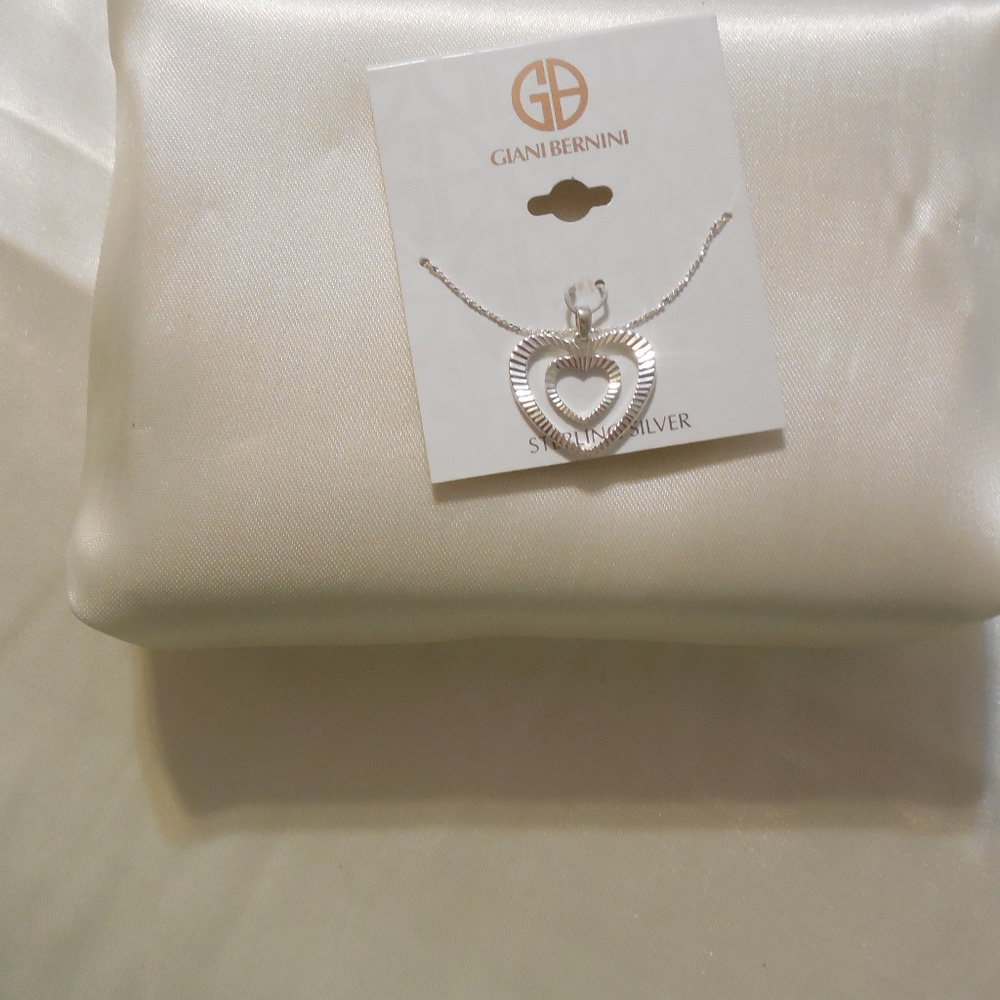 Giani Bernini Diecut Heart Pendant Necklace in Sterling Silver